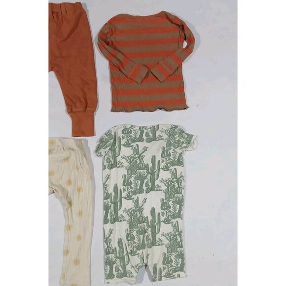 Lot of 6 Kate Quinn Tops Bottoms Romper Size 2T Sun Cactus Stripes Earthy Bamboo - Picture 6 of 8